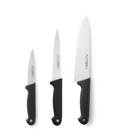 Cat Cora Cutlery-pro 3-piece Soft-grip Handle Chefs Knives Set In Multi