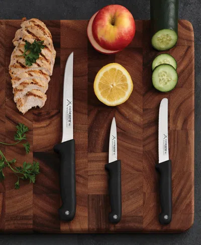 Cat Cora Cutlery-pro 3-piece Soft-grip Handle Chefs Knives Set In Multi