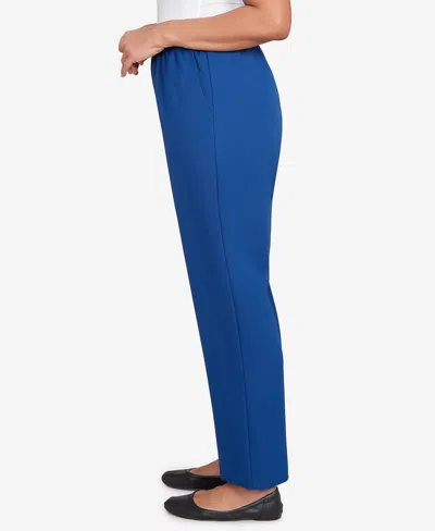 Alfred Dunner Women's Classic Poly Accord Medium Length Pants In Blue