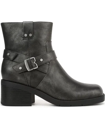 Dr. Scholl's Women's Janis Square Toe Rugged Short Boots In Black