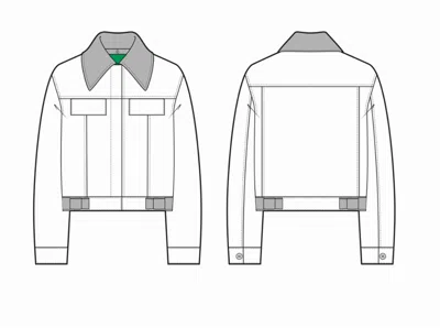 3.1 Phillip Lim Tailored Jacket W Combo Collar In Gray