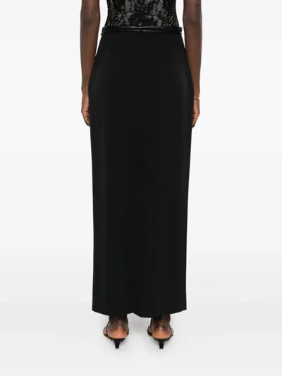 Agnona Drawstring Skirt In Black