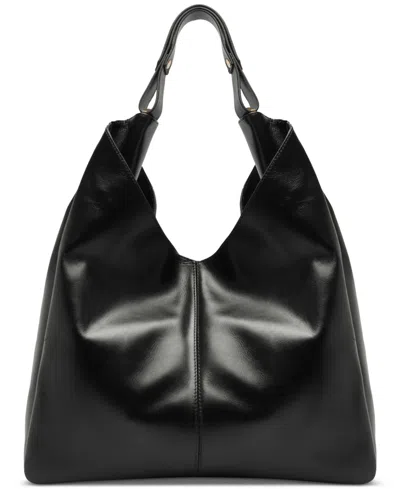 Arezzo Owen Large Suede Hobo In Black