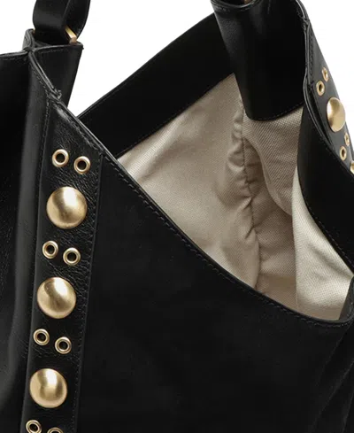 Arezzo Owen Large Suede Hobo In Black