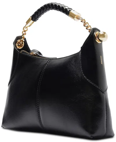 Arezzo Sloane Small Leather Crossbody In Black