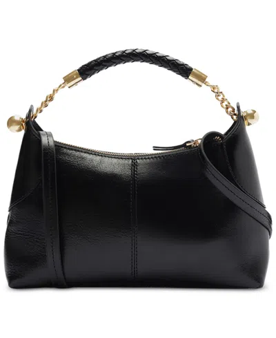Arezzo Sloane Small Leather Crossbody In Black
