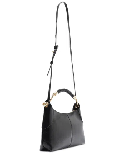 Arezzo Sloane Small Leather Crossbody In Black