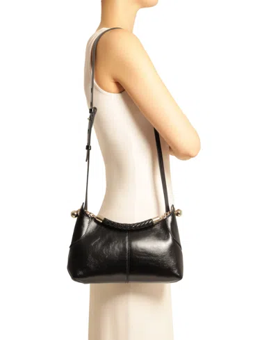 Arezzo Sloane Small Leather Crossbody In Black