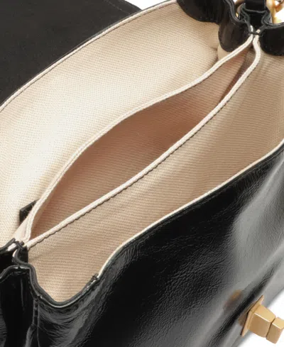 Arezzo Ivy Large Leather Crossbody In Black