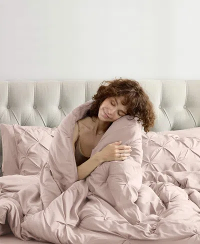 Nestl Luxury Soft Pinch Pleat 7-pc. Comforter Set, Queen In Brown