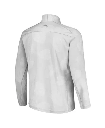 Tommy Bahama Men's Gray San Diego Padres Delray Frond Islandzone Half-zip Jacket In White