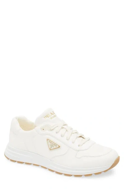 Prada Leather Sneakers In Nude