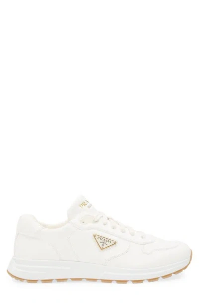 Prada Leather Sneakers In Nude