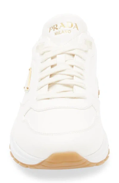 Prada Leather Sneakers In Nude