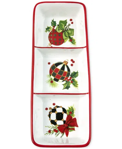 Mackenzie-childs Deck The Halls Trio Dish In Multi