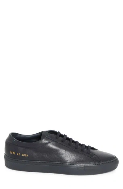 Common Projects Achilles Low-top Sneakers In Black Calf Leather In Black