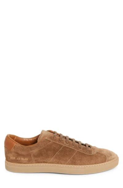 Common Projects Achilles Tonal Suede Sneakers In Brown