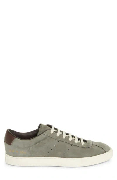 Common Projects Perforated Suede Sneakers In Gray