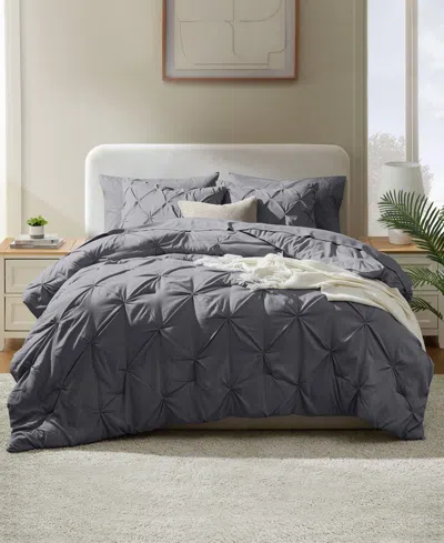 Nestl Luxury Soft Pinch Pleat 7-pc. Comforter Set, California King In Gray