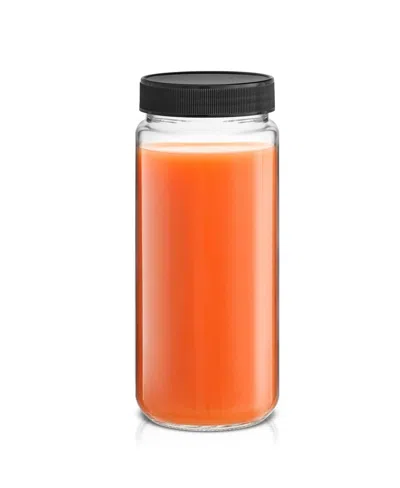 Joyjolt Glass Canning Juice Bottles With Lids, Set Of 8 In Transparent