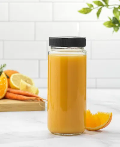 Joyjolt Glass Canning Juice Bottles With Lids, Set Of 8 In Transparent