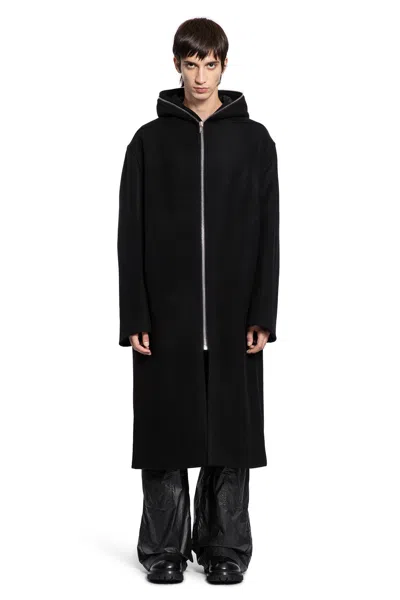 Rick Owens Concordians Gimp Mac In Melton In Black