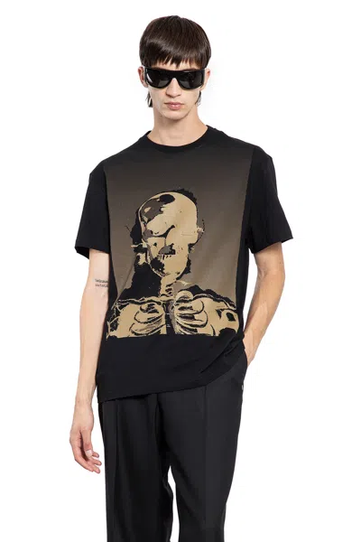 Alexander Mcqueen Skeleton T-shirt In Black