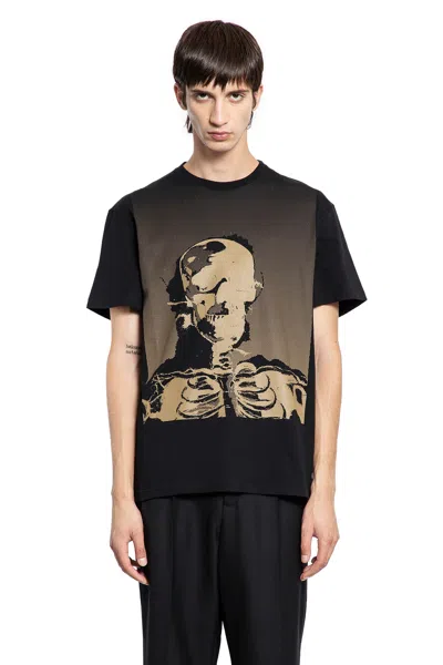 Alexander Mcqueen Skeleton T-shirt In Black