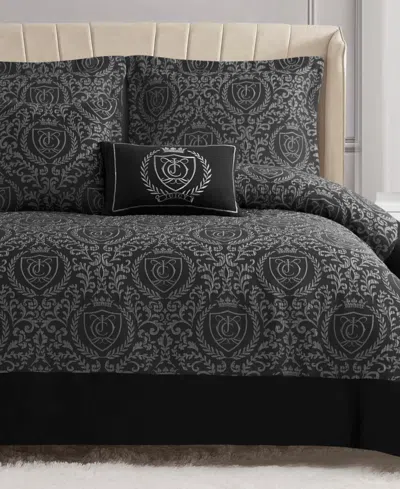 Juicy Couture Dovona 4-pc. Comforter Set, Twin/twin Xl In Black