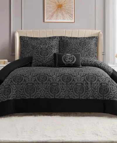 Juicy Couture Dovona 4-pc. Comforter Set, Twin/twin Xl In Black