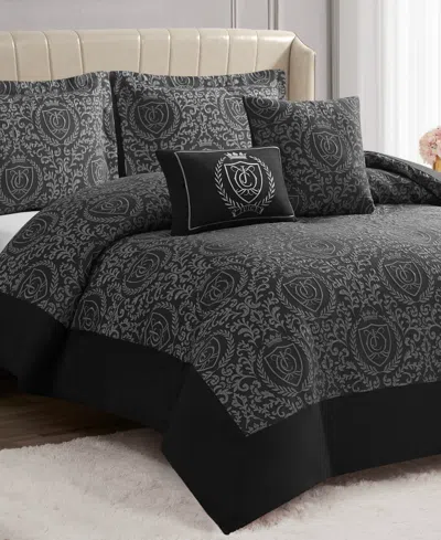 Juicy Couture Dovona 4-pc. Comforter Set, Twin/twin Xl In Black