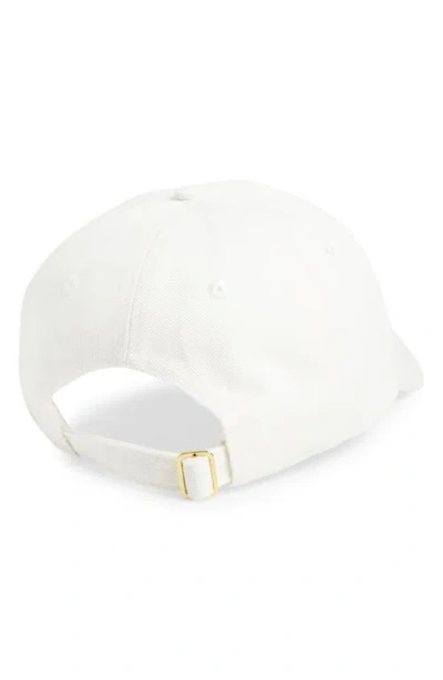 Casablanca Mens Casa Way Mountain Embroidered Cotton Baseball Cap In White