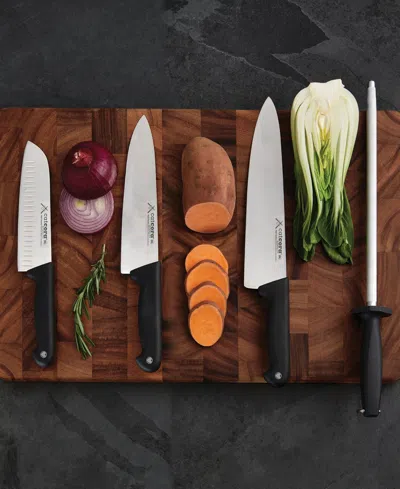 Cat Cora Cutlery-pro 7" Soft-grip Handle Granton Edge Santoku Knife In Multi