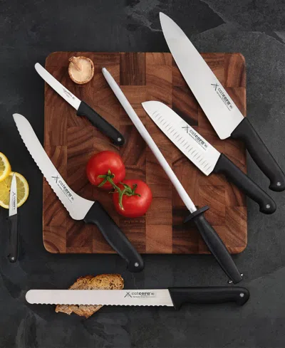 Cat Cora Cutlery-pro 7" Soft-grip Handle Granton Edge Santoku Knife In Multi