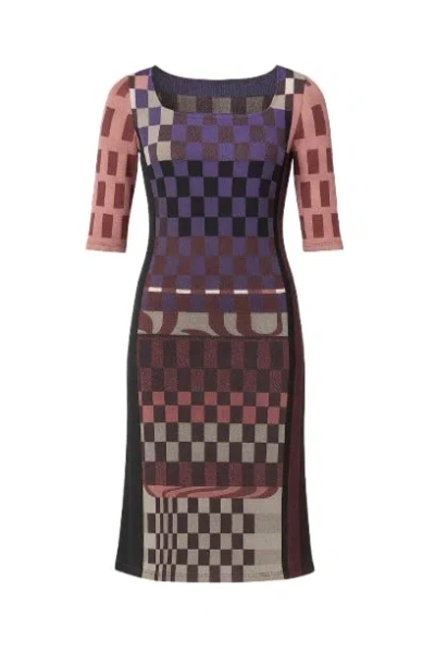 Conquista Women's Geometric Pattern Sweater Dress
