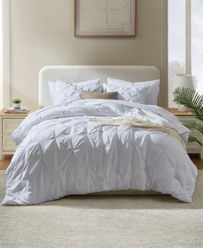 Nestl Luxury Soft Pinch Pleat 7-pc. Comforter Set, Queen In White