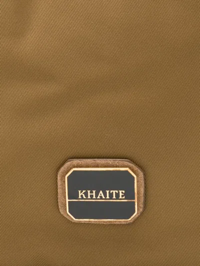 Khaite Rory Suede-trimmed Shell Bucket Bag In Green