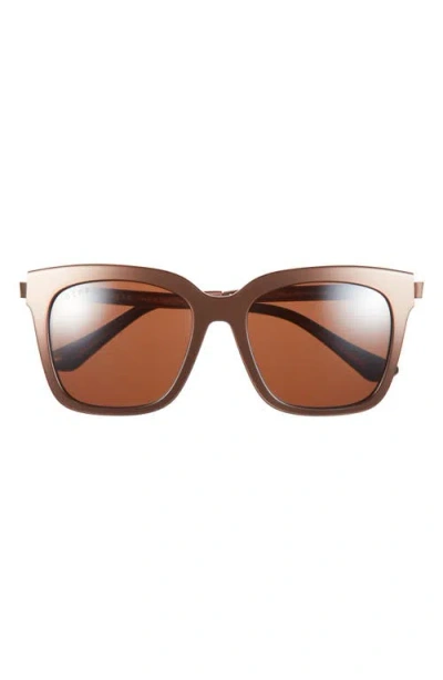 Diff Bella 54mm Square Sunglasses In Brown