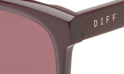 Diff Meredith 54mm Square Sunglasses In Burgundy