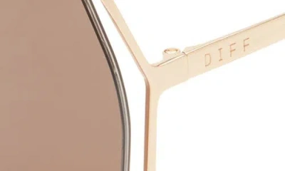 Diff Donna Iv 61mm Gradient Square Sunglasses In Metallic