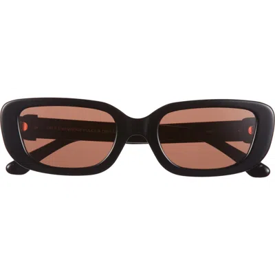 Diff Daphne 51mm Rectangle Sunglasses In Black