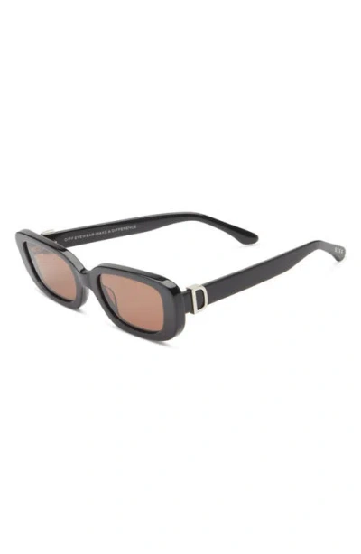 Diff Daphne 51mm Rectangle Sunglasses In Black