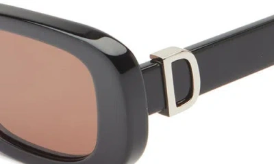 Diff Daphne 51mm Rectangle Sunglasses In Black