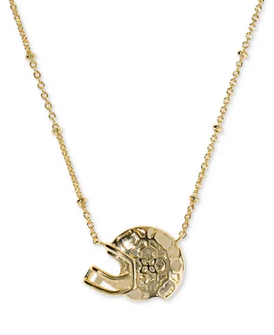Kendra Scott Football Helmet 14k Gold Plated Pendant Necklace, 16-19