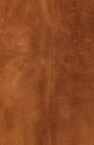 St John St. John Authentic Suede Jacket In Brown