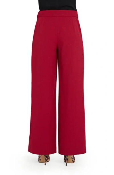 Tahari Asl Wide Leg Pants In Red