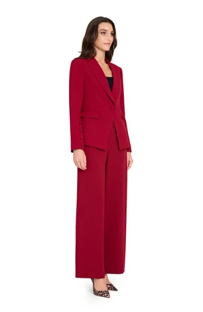 Tahari Asl Wide Leg Pants In Red