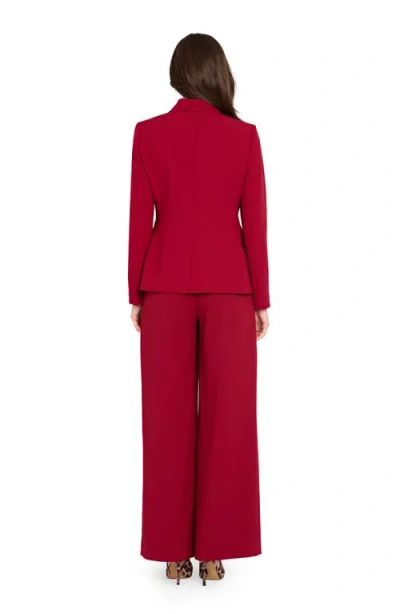Tahari Asl Wide Leg Pants In Red