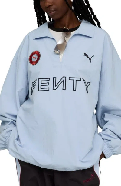 Puma X Fenty Nylon Drill Pullover In Blue