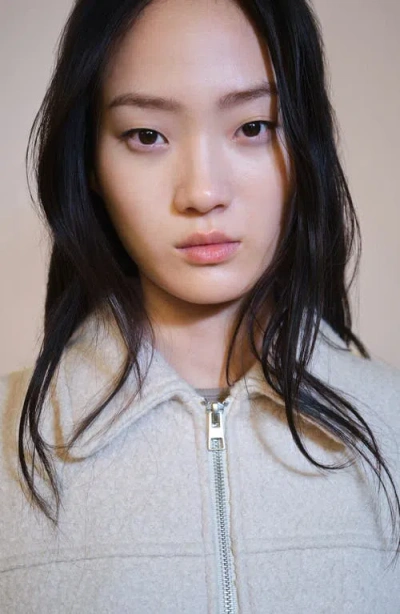 Mango Wool Blend Faux Shearling Field Jacket In White